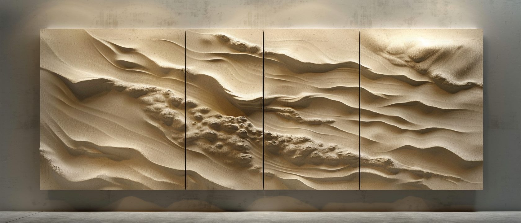 Wimacons dune relief wall, entrance hall vii, private estate commission, lightweight foam-core